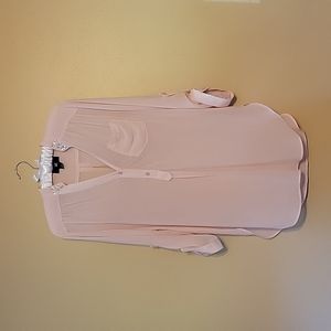 IZ Byer Sheer pink blouse